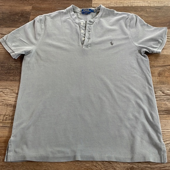 Polo Ralph Lauren grey featherweight mesh top M - Picture 4 of 10